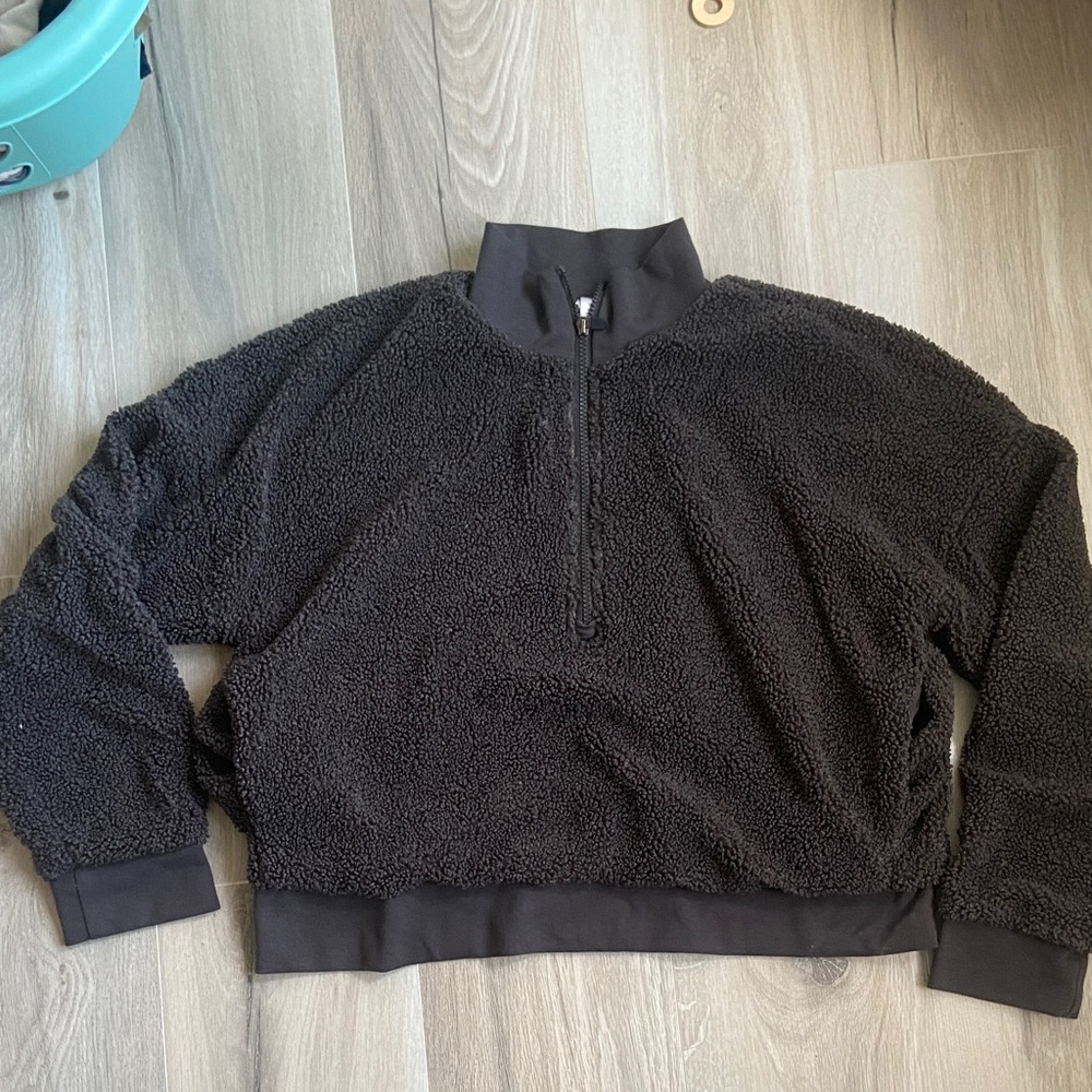 Fabletics Sherpa Fleece Quarter-Zip Pullover